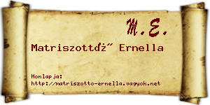 Matriszottó Ernella névjegykártya